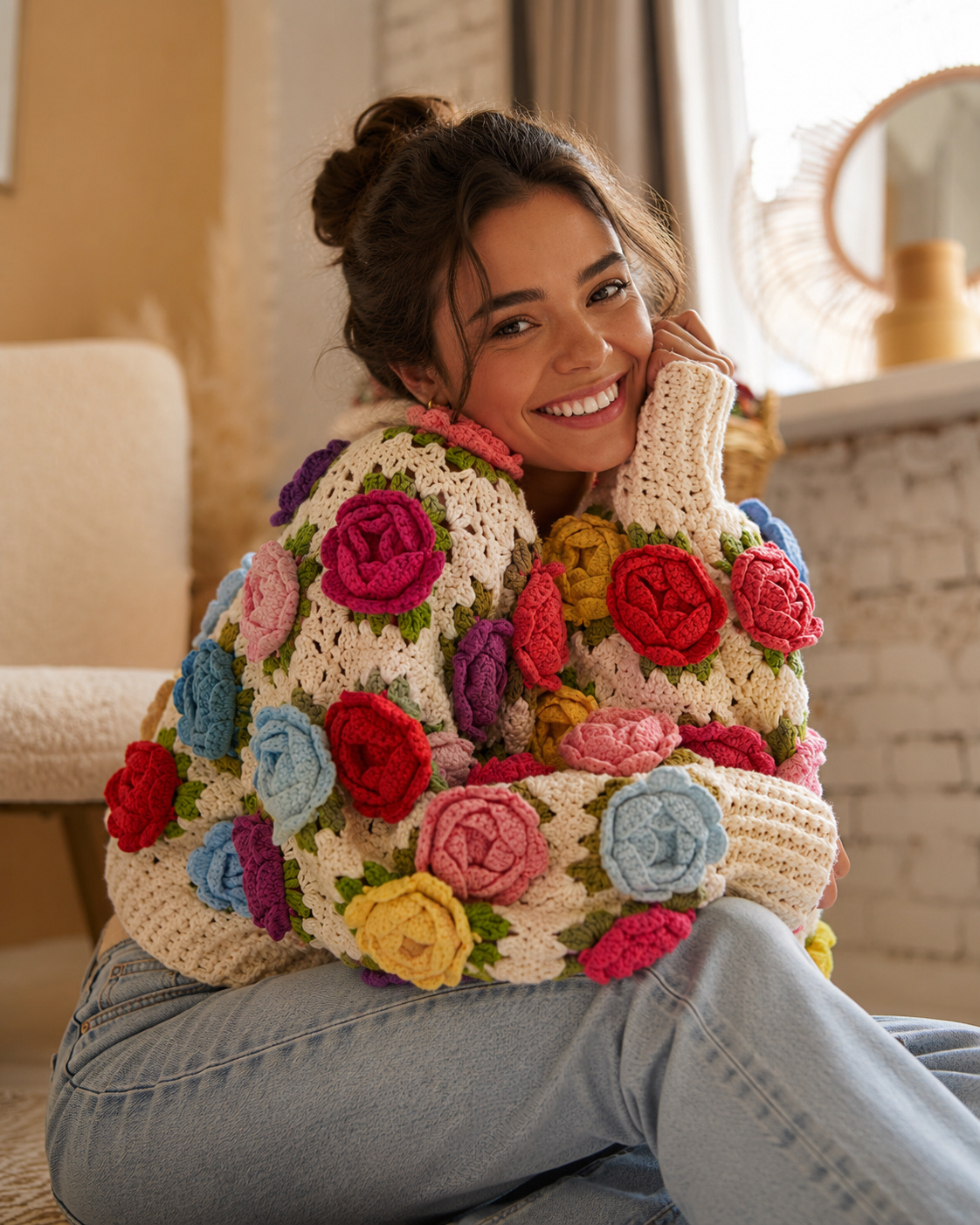 Rose Garden Crochet Cardigan Pattern