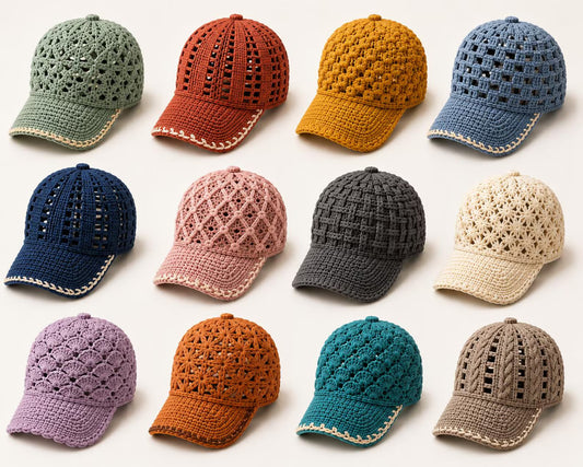 12-in-1 Crochet Cap Pattern Bundle