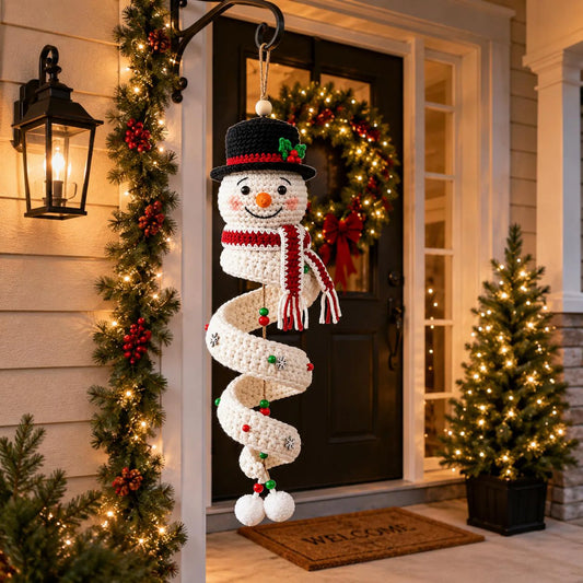 Christmas Crochet Spinning Snowman Pattern