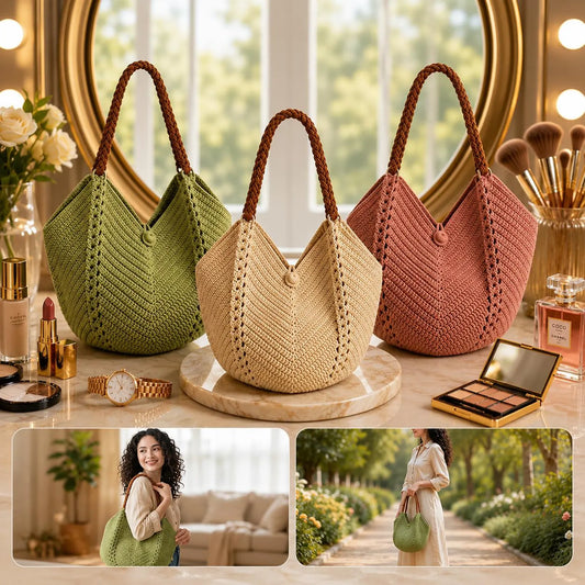 Crochet Square Motif Shoulder Bag Pattern