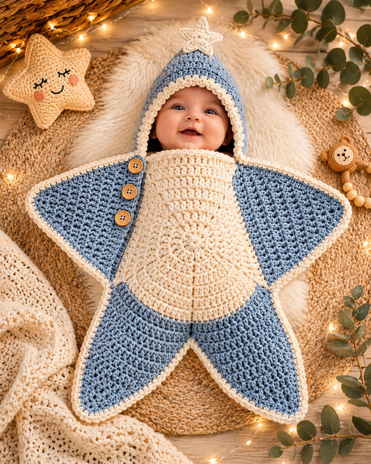 Crochet Star Baby Bunting Pattern