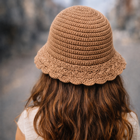 Crochet Scallop Bucket Hat Pattern