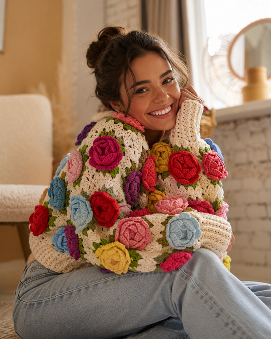 Rose Garden Crochet Cardigan Pattern