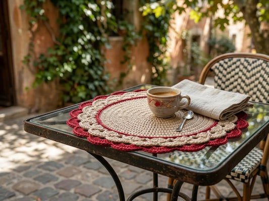 Round Crochet Placemat Pattern